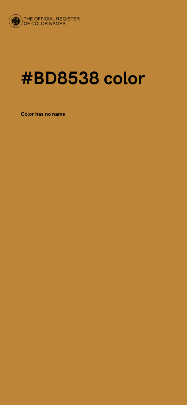 #BD8538 color image