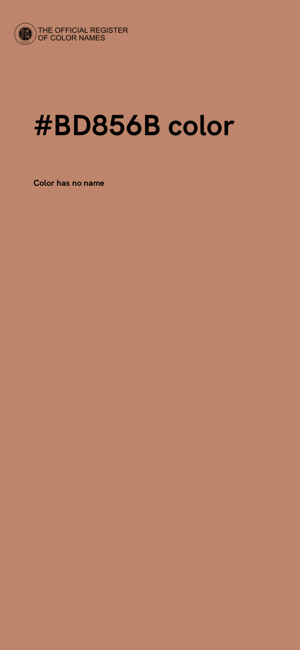 #BD856B color image