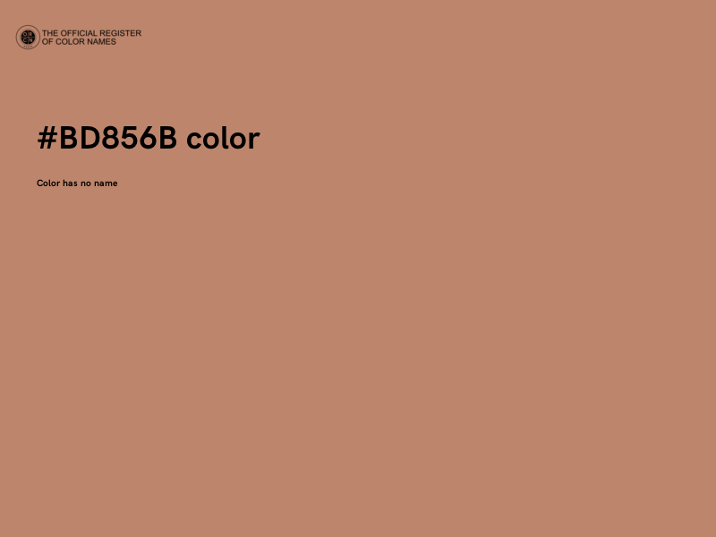 #BD856B color image