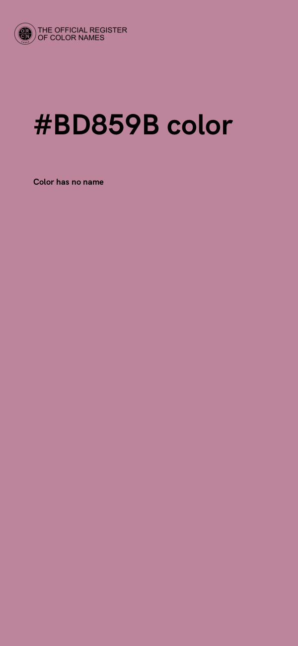 #BD859B color image