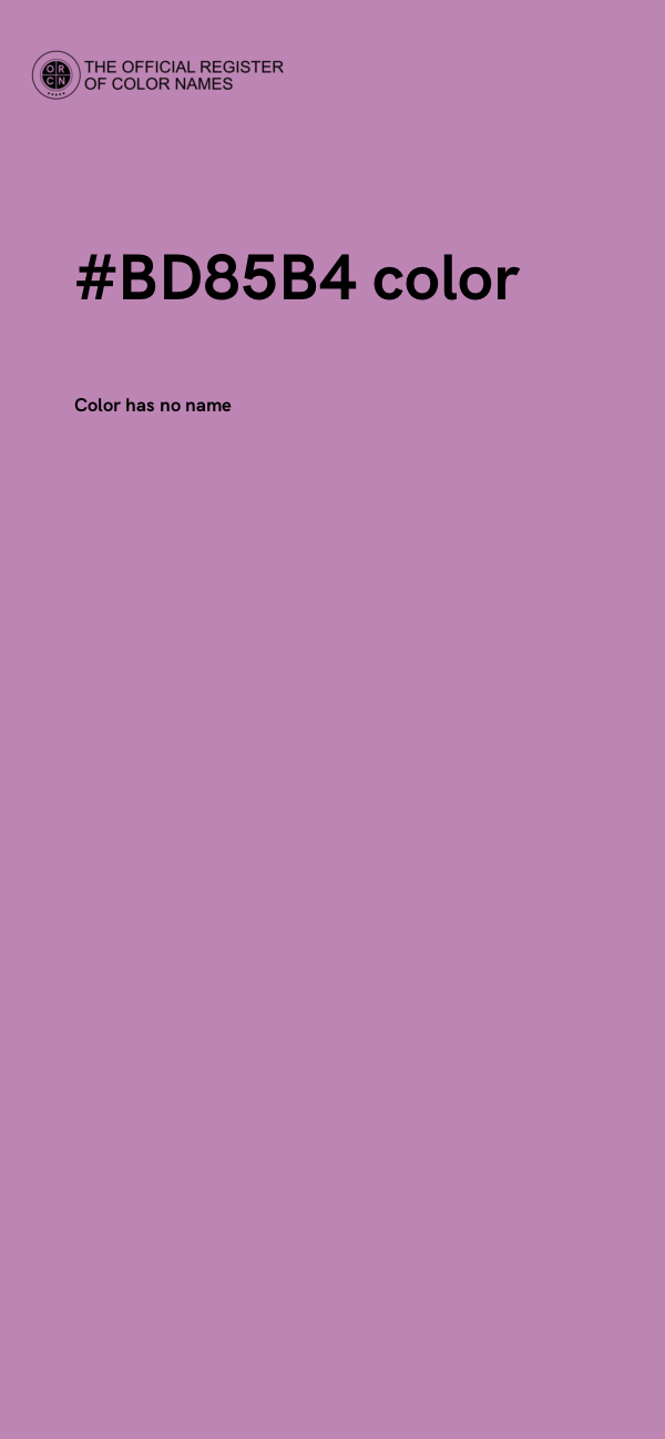 #BD85B4 color image