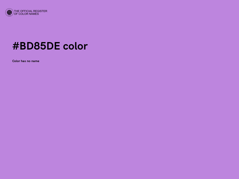 #BD85DE color image