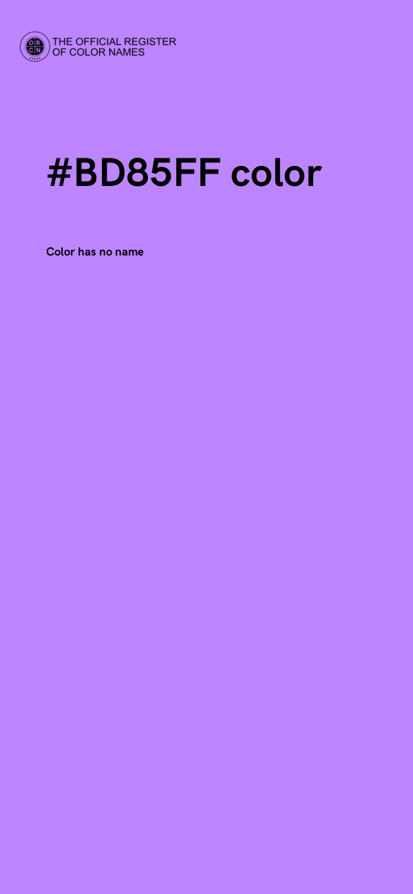 #BD85FF color image
