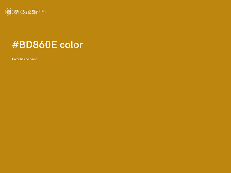 #BD860E color image