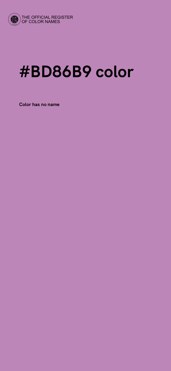 #BD86B9 color image