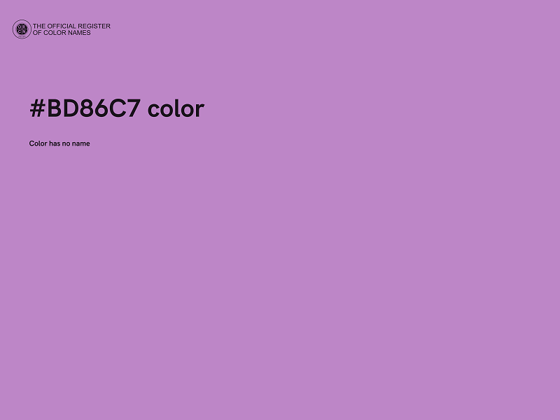 #BD86C7 color image