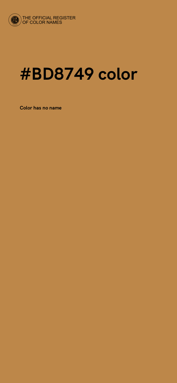 #BD8749 color image