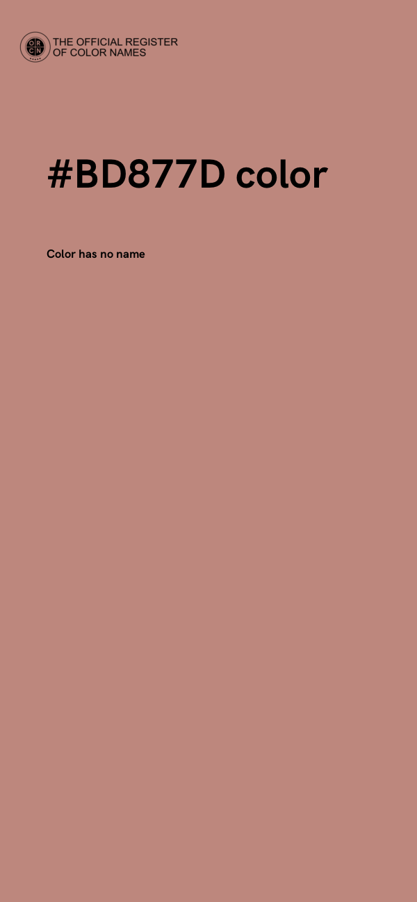 #BD877D color image
