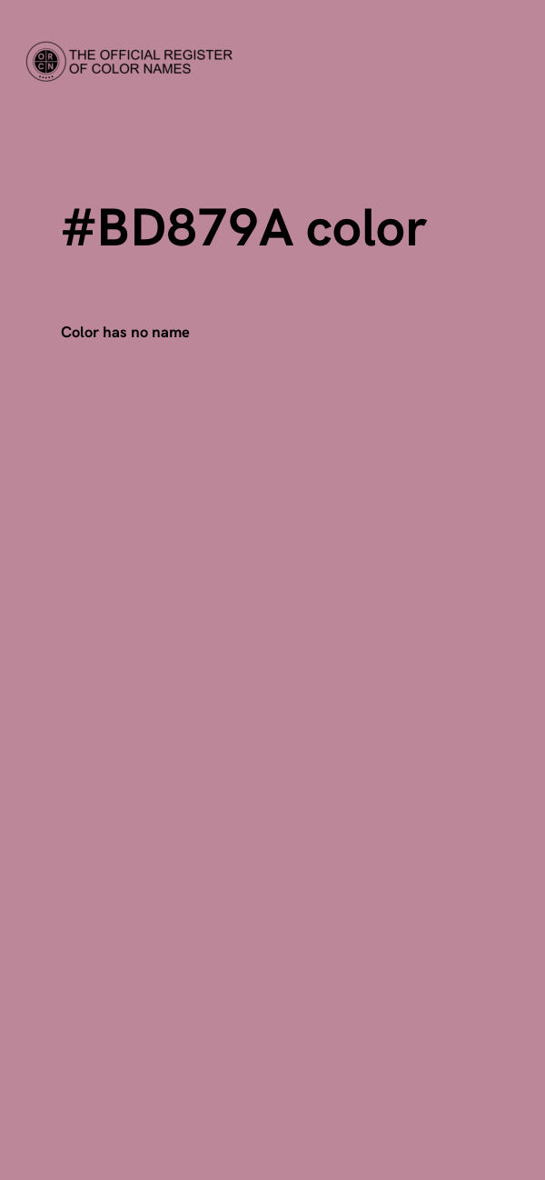 #BD879A color image