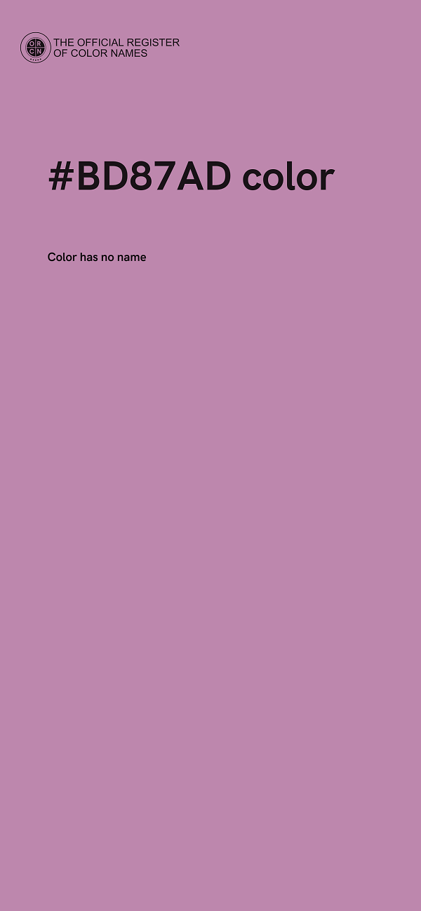 #BD87AD color image