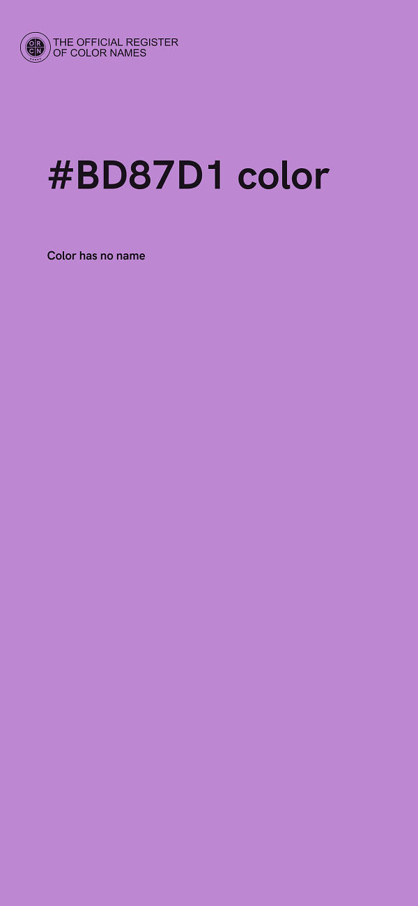 #BD87D1 color image