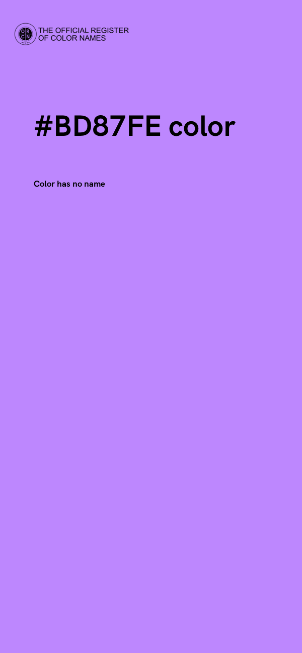 #BD87FE color image