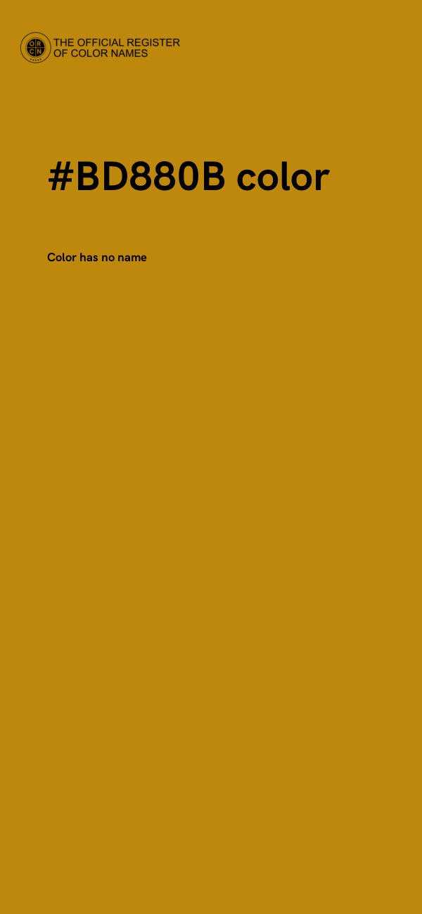#BD880B color image