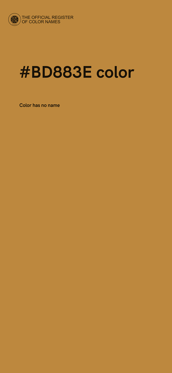 #BD883E color image