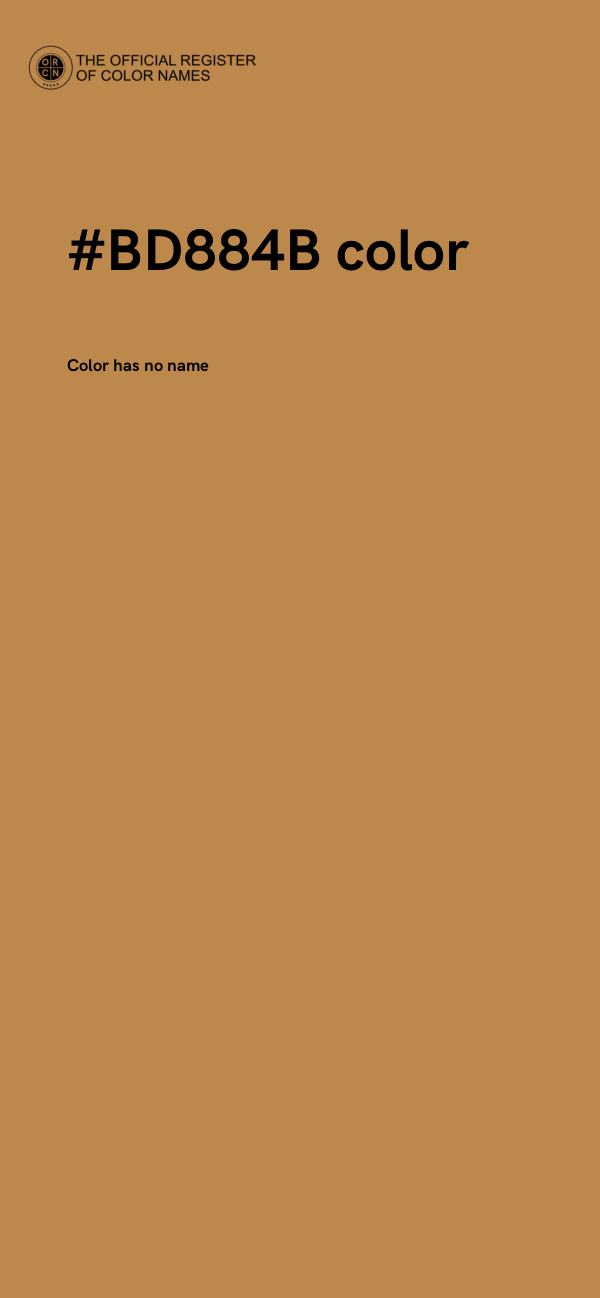 #BD884B color image