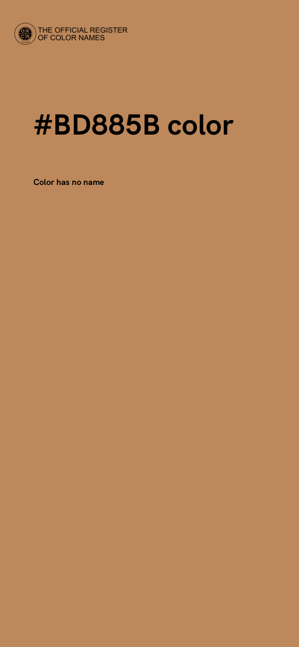 #BD885B color image