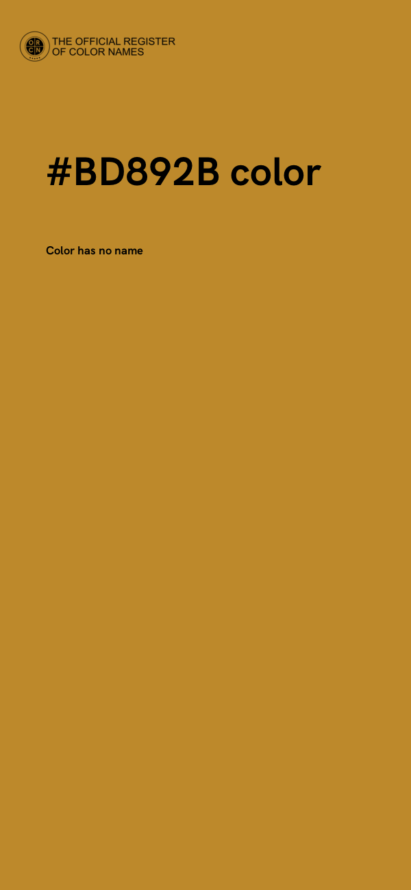 #BD892B color image
