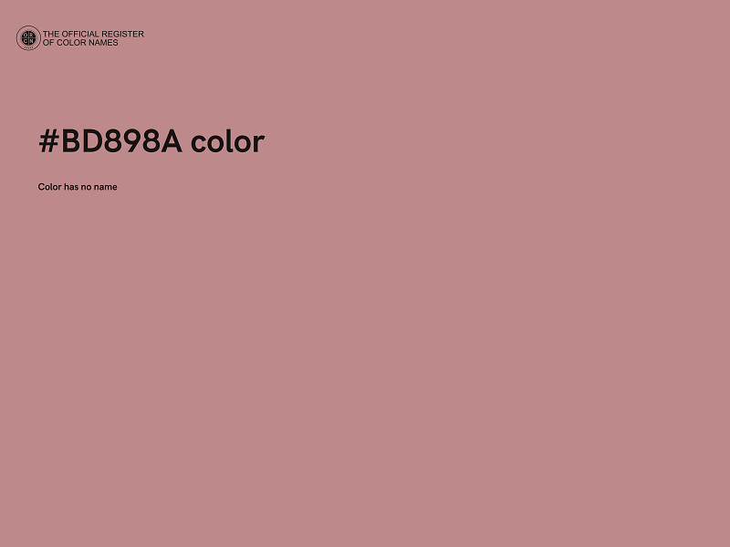 #BD898A color image