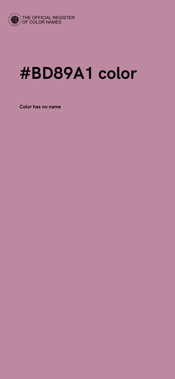 #BD89A1 color image