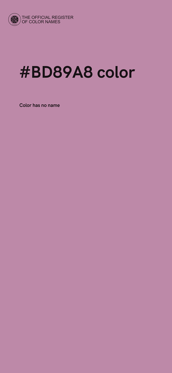#BD89A8 color image