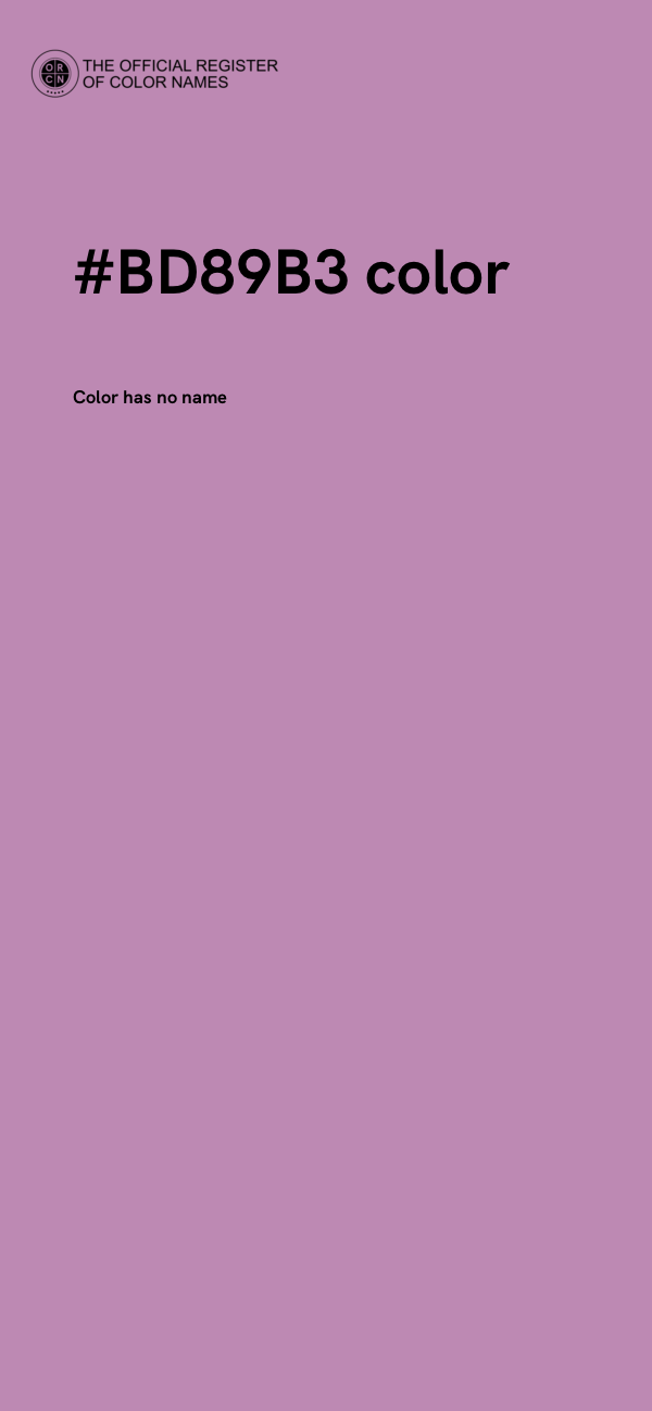 #BD89B3 color image
