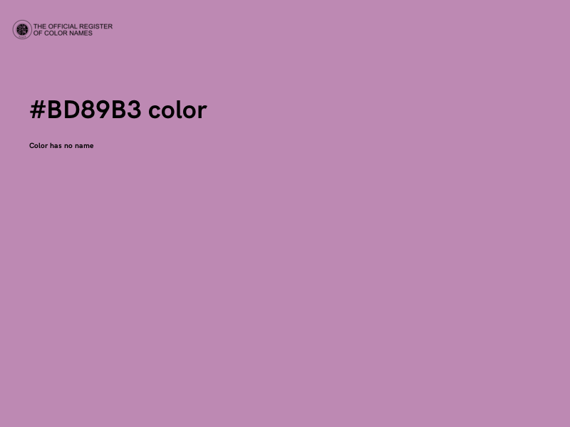 #BD89B3 color image