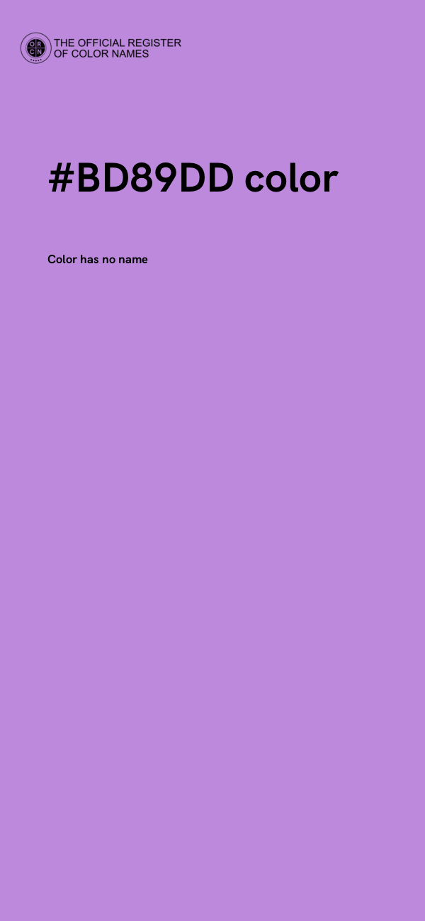 #BD89DD color image