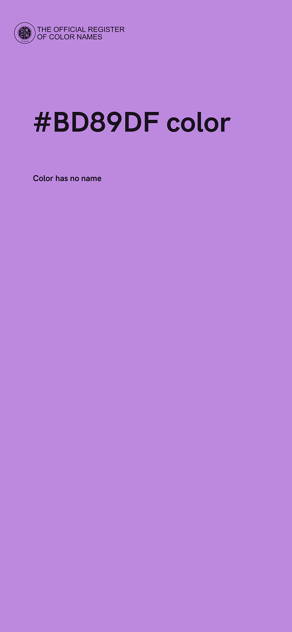 #BD89DF color image