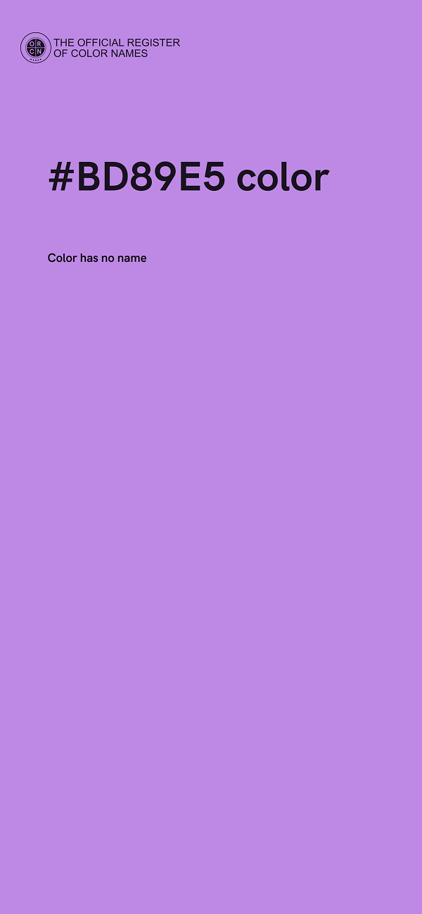 #BD89E5 color image