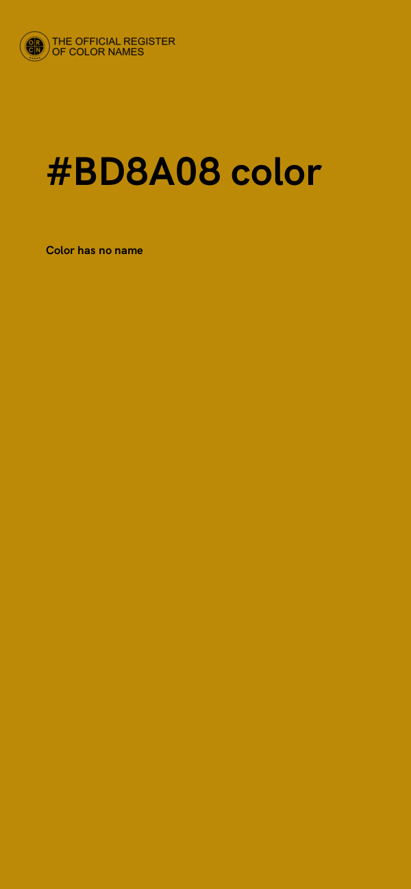 #BD8A08 color image