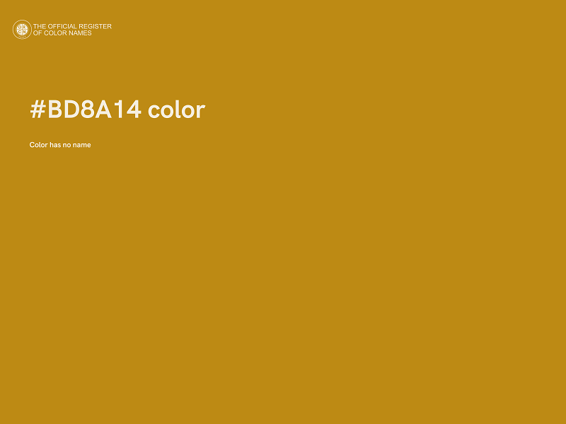 #BD8A14 color image