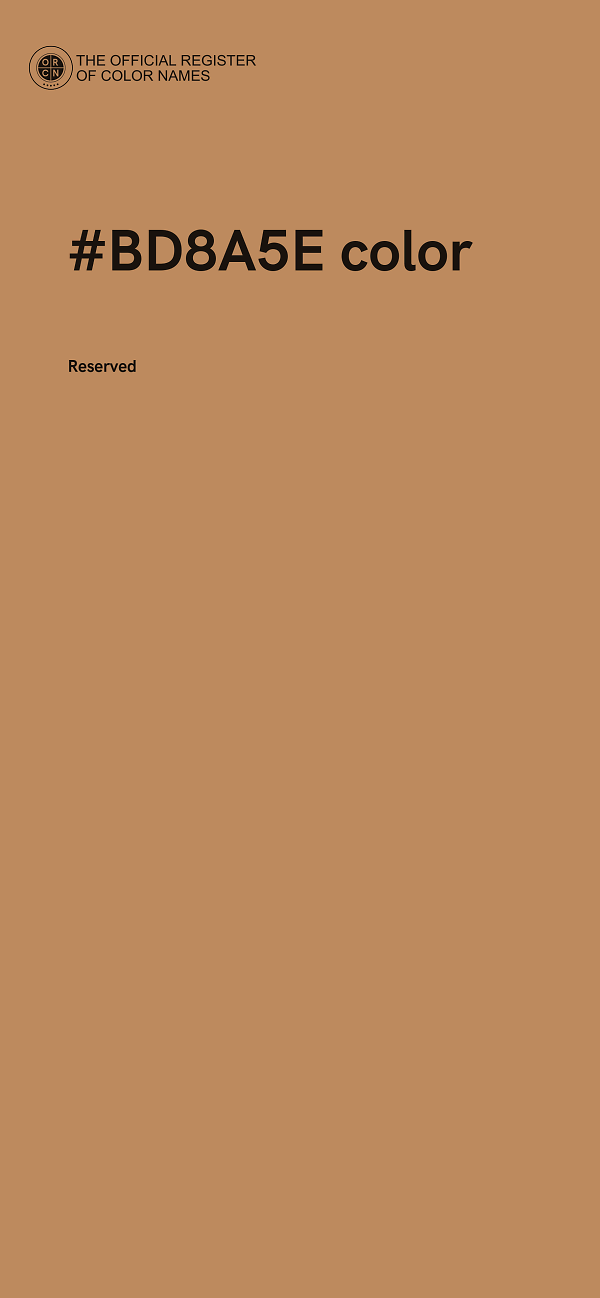 #BD8A5E color image