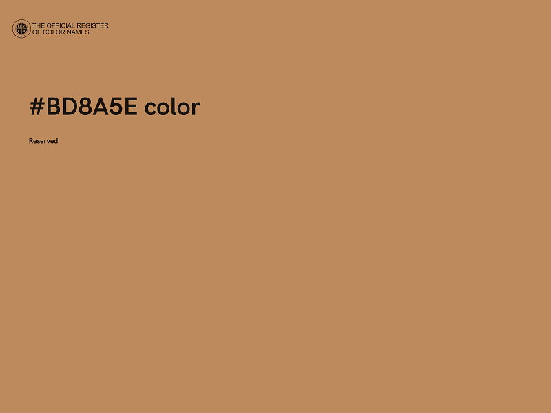 #BD8A5E color image