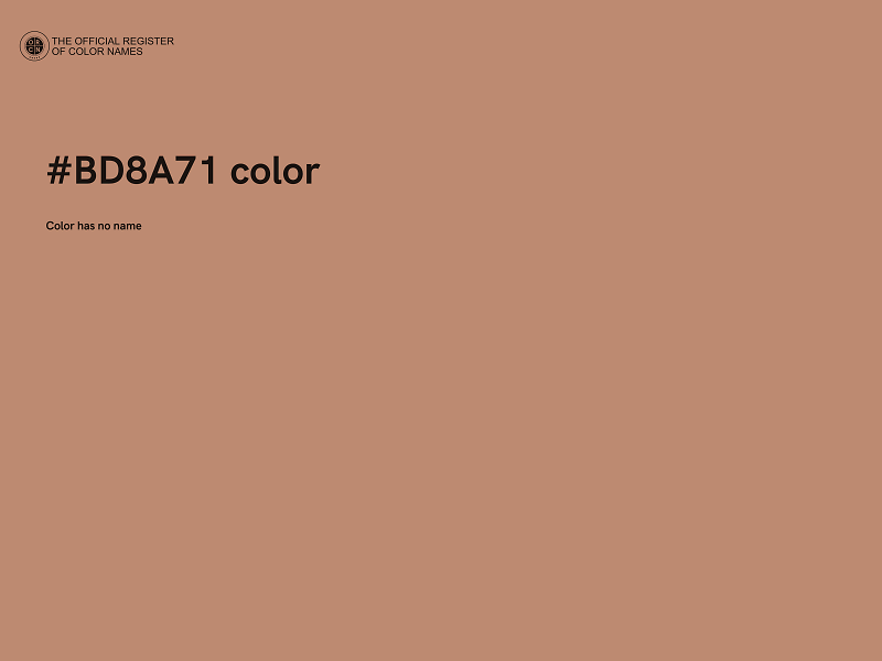 #BD8A71 color image