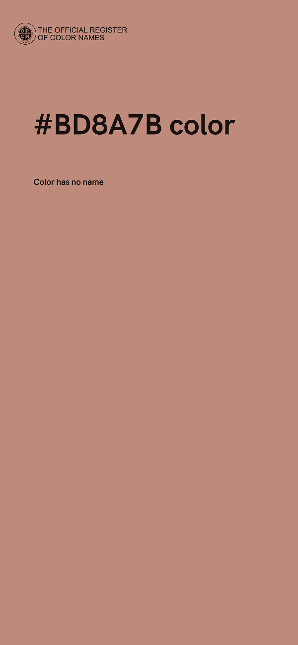 #BD8A7B color image