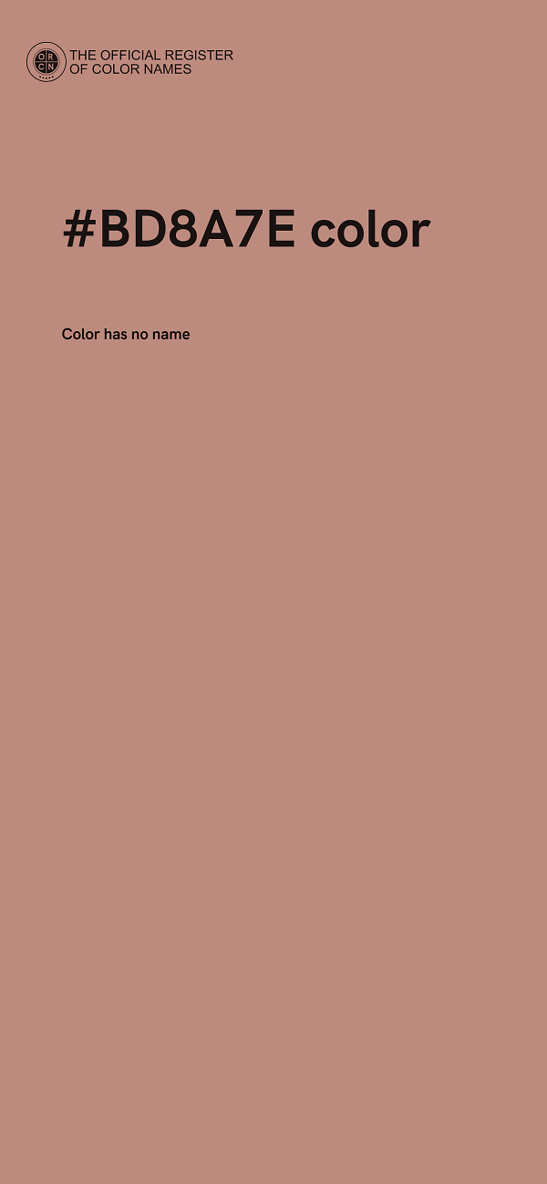 #BD8A7E color image