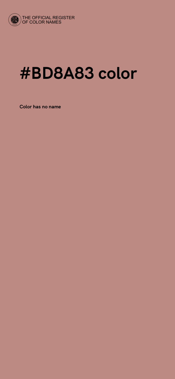 #BD8A83 color image