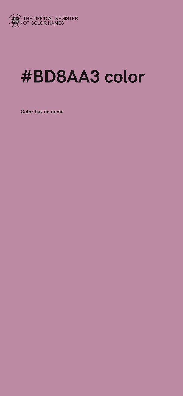#BD8AA3 color image