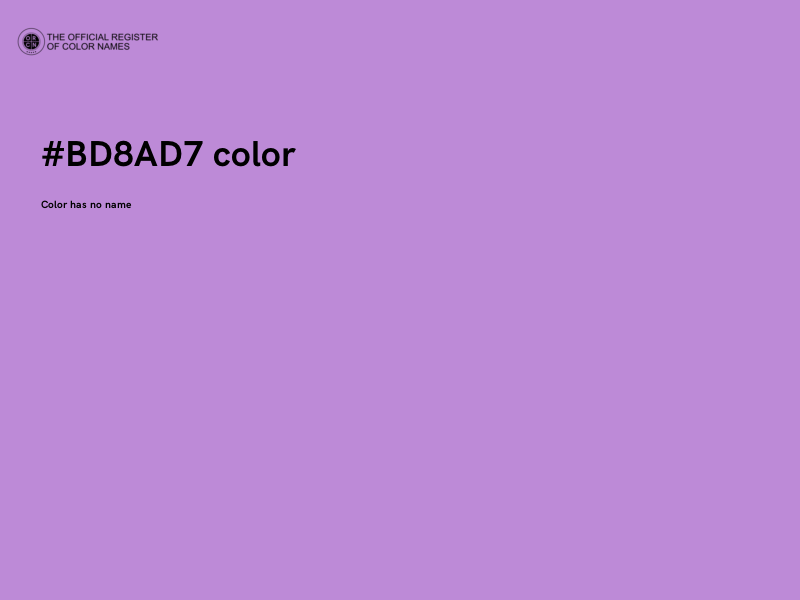 #BD8AD7 color image