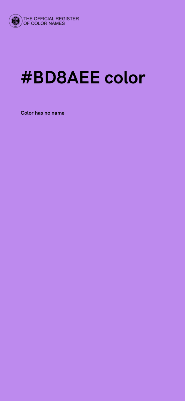 #BD8AEE color image