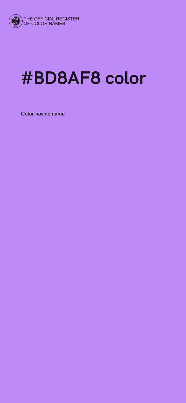#BD8AF8 color image
