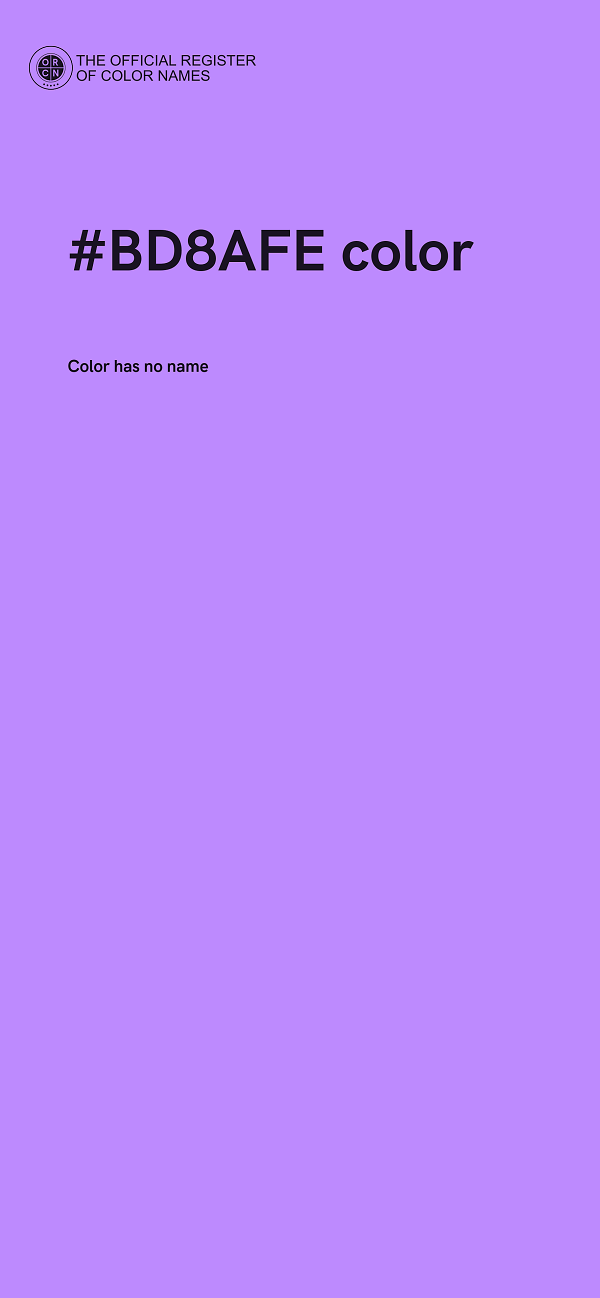 #BD8AFE color image