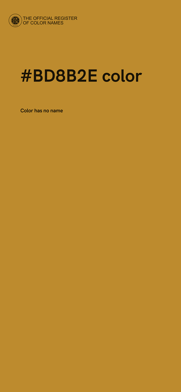 #BD8B2E color image