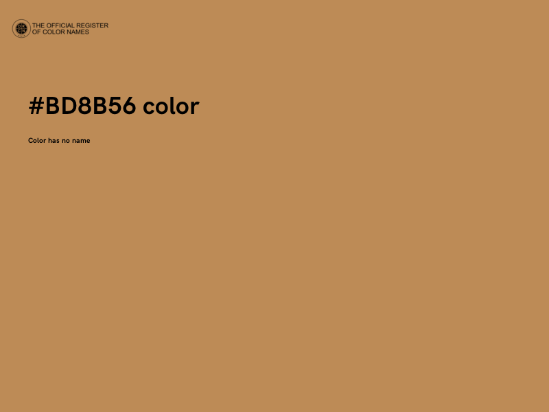 #BD8B56 color image
