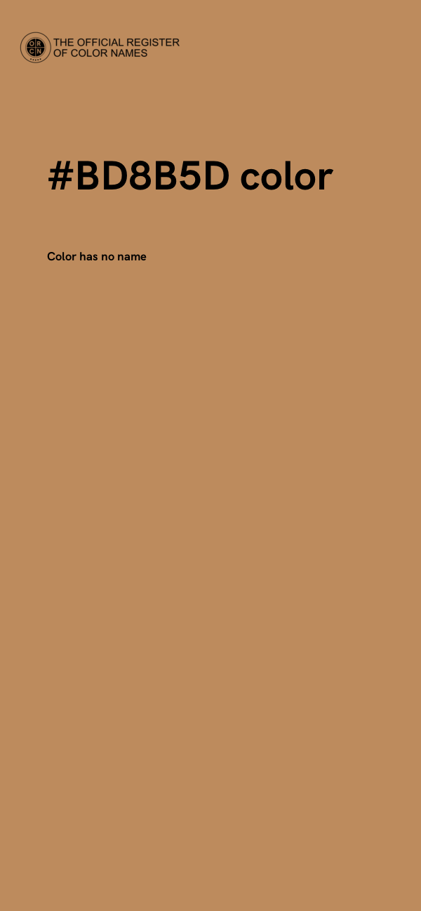 #BD8B5D color image