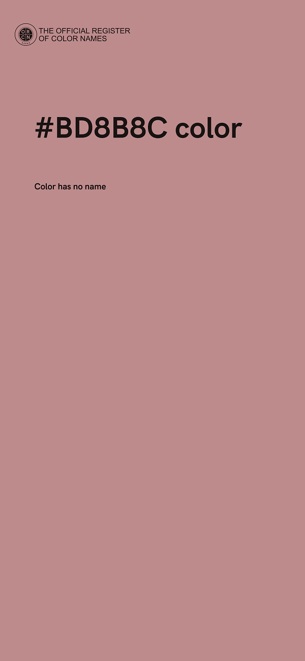 #BD8B8C color image