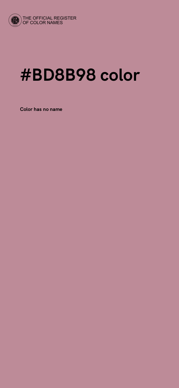 #BD8B98 color image