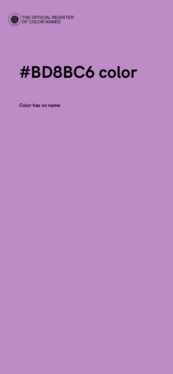 #BD8BC6 color image