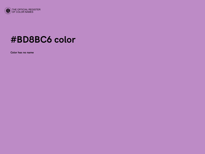 #BD8BC6 color image