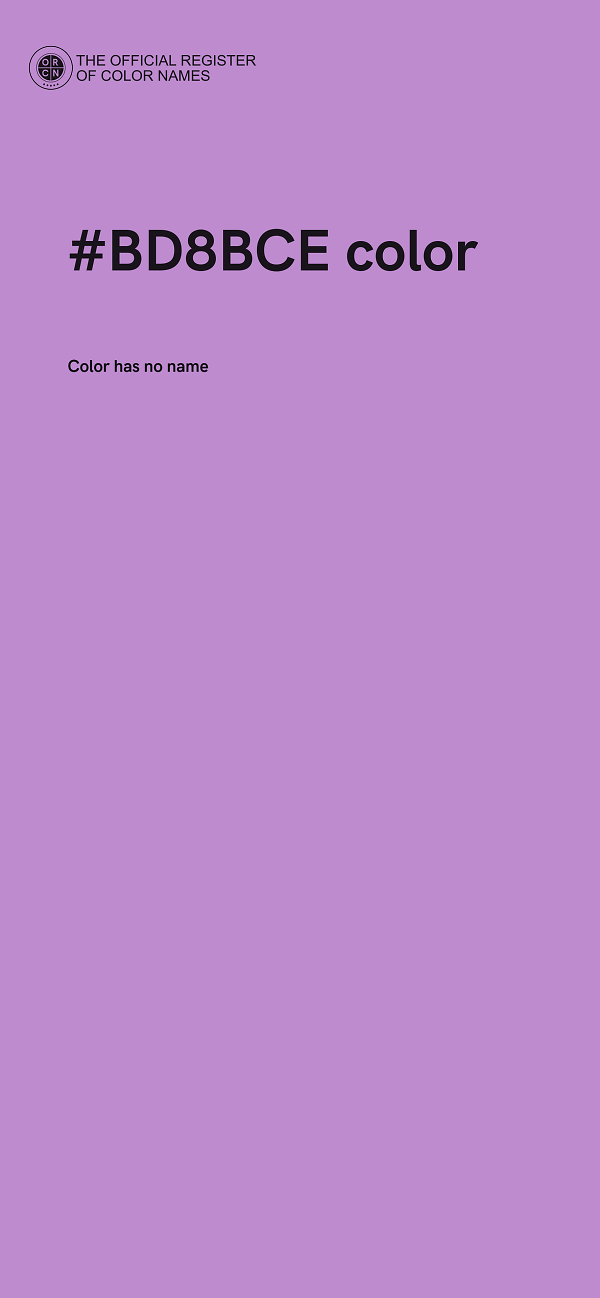 #BD8BCE color image